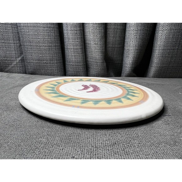 VTG Treasure Craft Taos Tile Trivet Hotplate Chile Peppers Retired - Picture 5 of 6